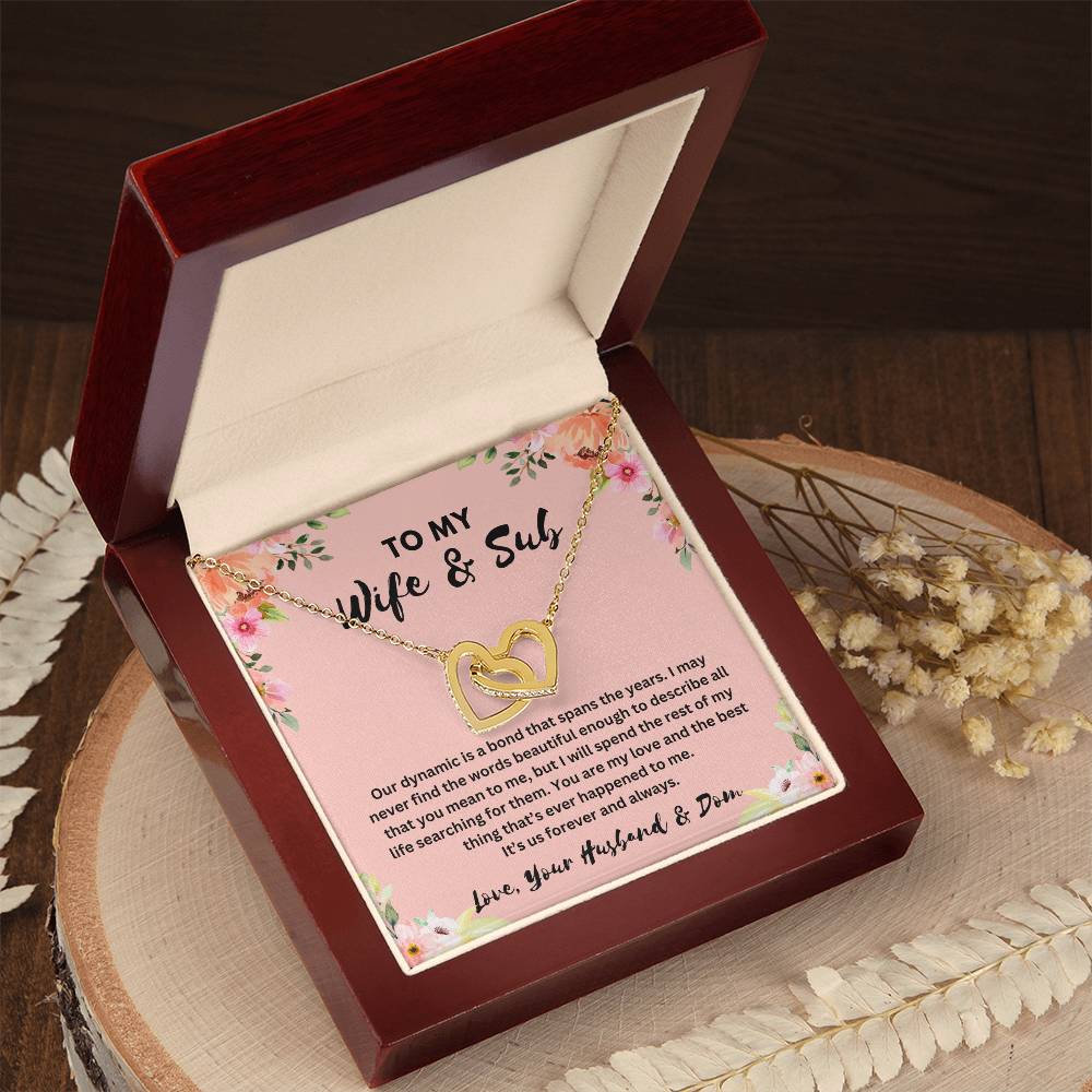 "To My Wife and Sub" Interlocking Hearts