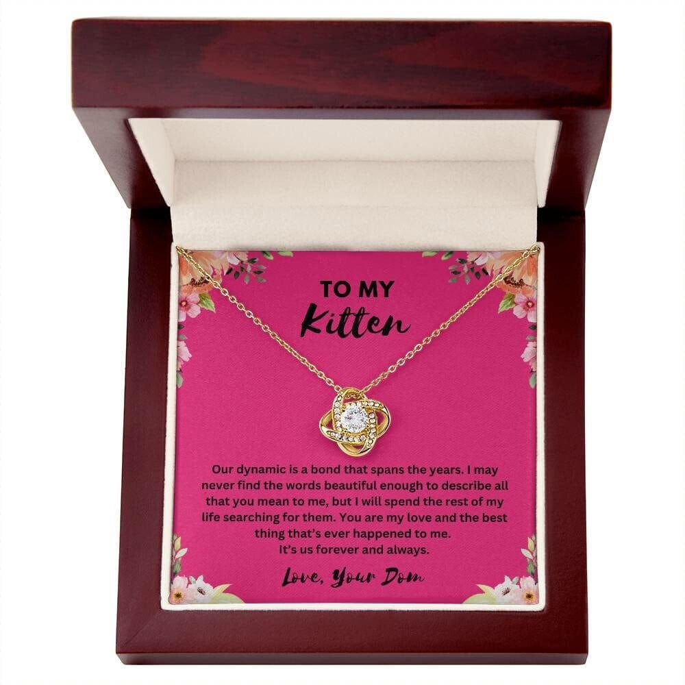 "To My Kitten" Love Knot Necklace