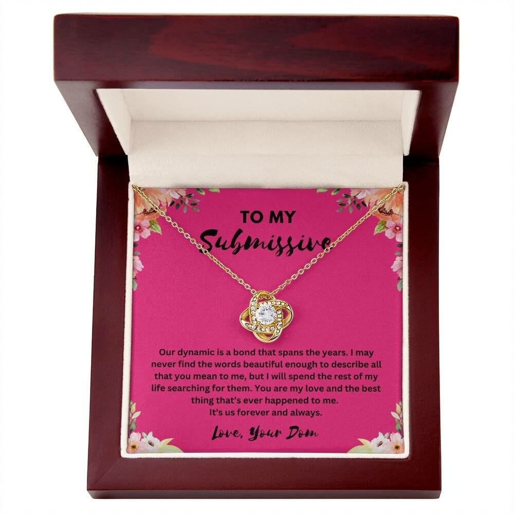 "To My Submissive" Love Knot Necklace