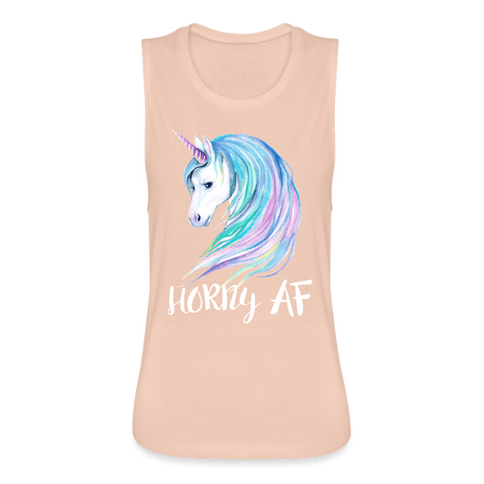 Horny AF tank top - peach