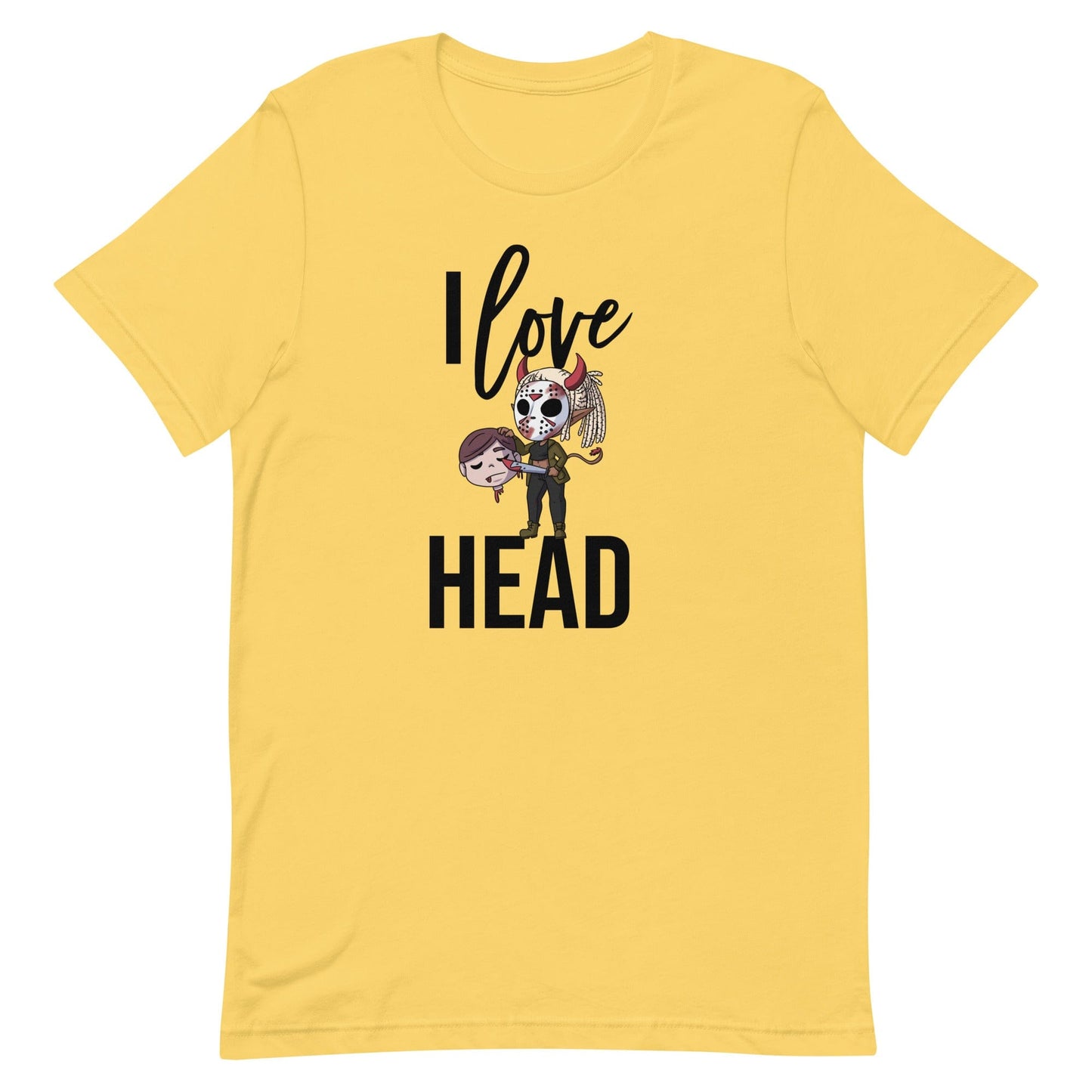 I Love Head Halloween T-Shirt (Unisex) - Black Text