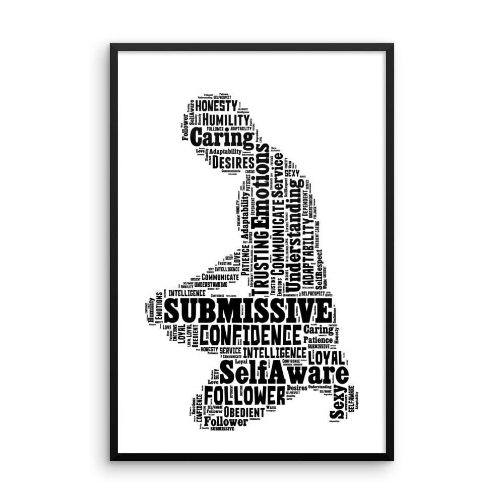 Kneeling Submissive (Framed Poster)