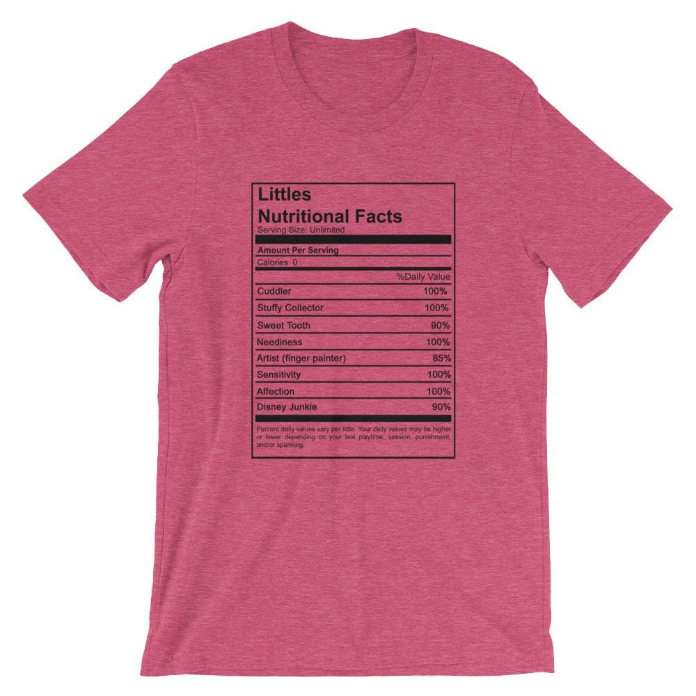 Littles Nutritional Facts T-Shirt (Unisex) (Black Lettering)