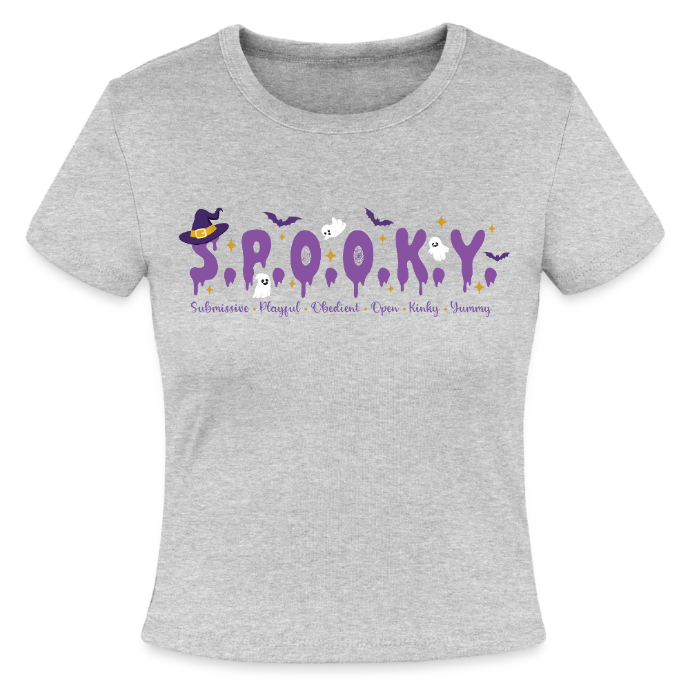 Spooky Ribbed Shirt - heather gray