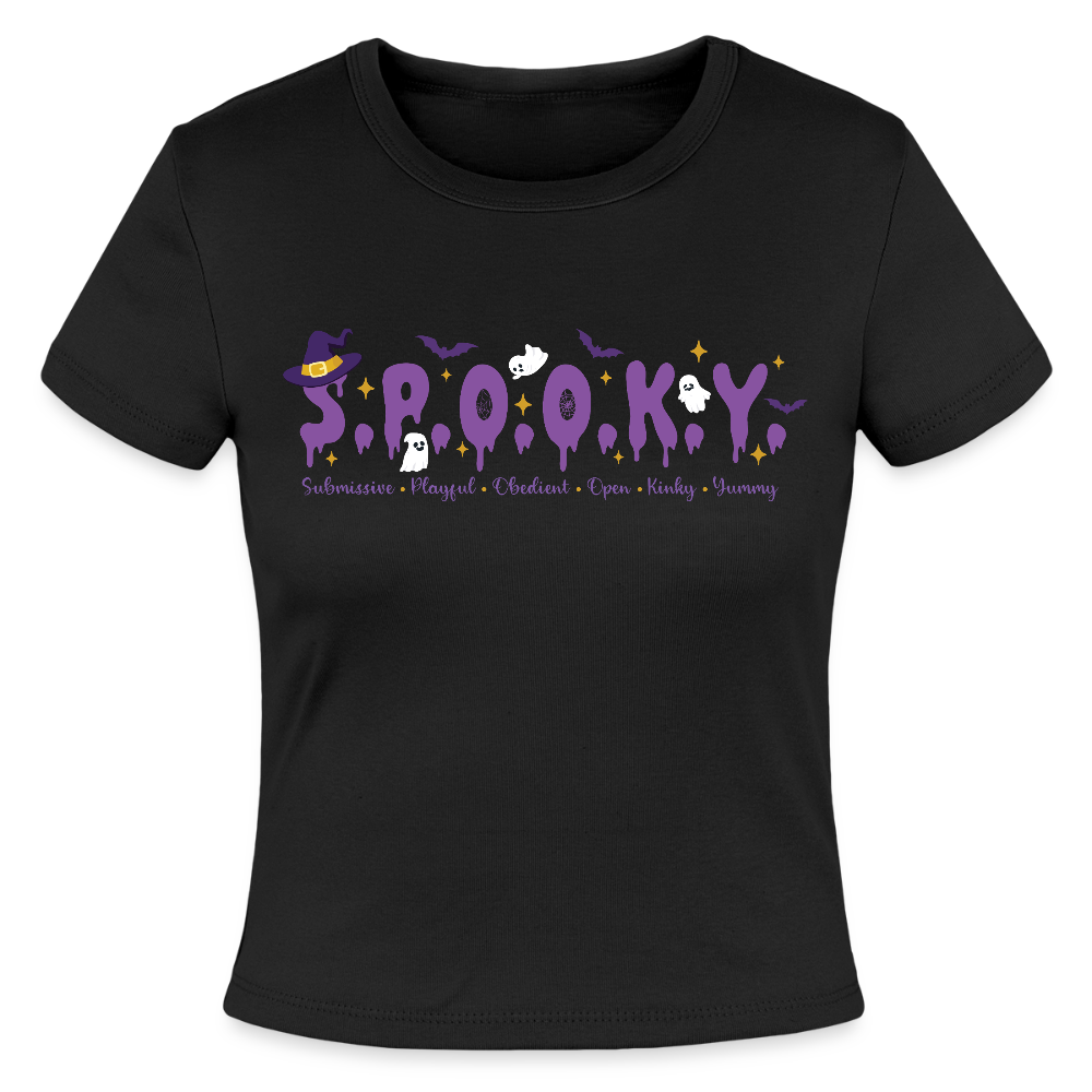 Spooky Ribbed Shirt - black