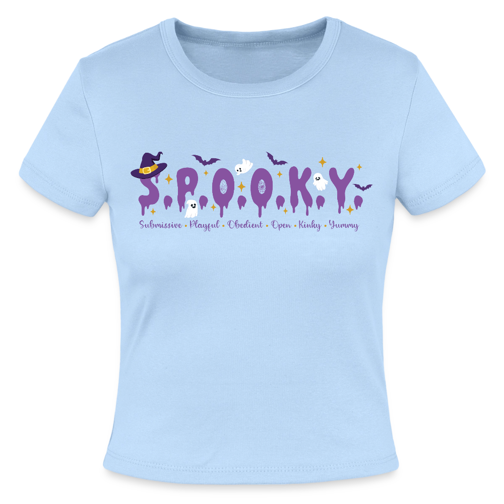 Spooky Ribbed Shirt - light blue