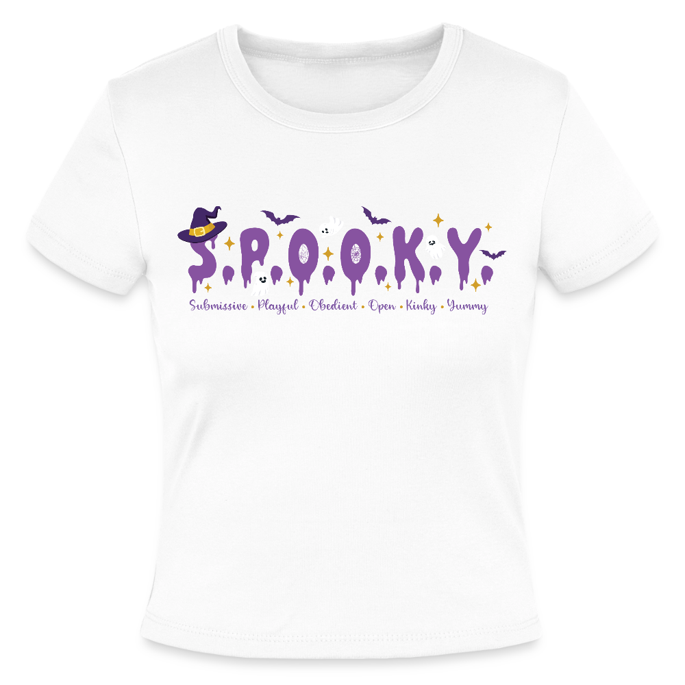 Spooky Ribbed Shirt - white
