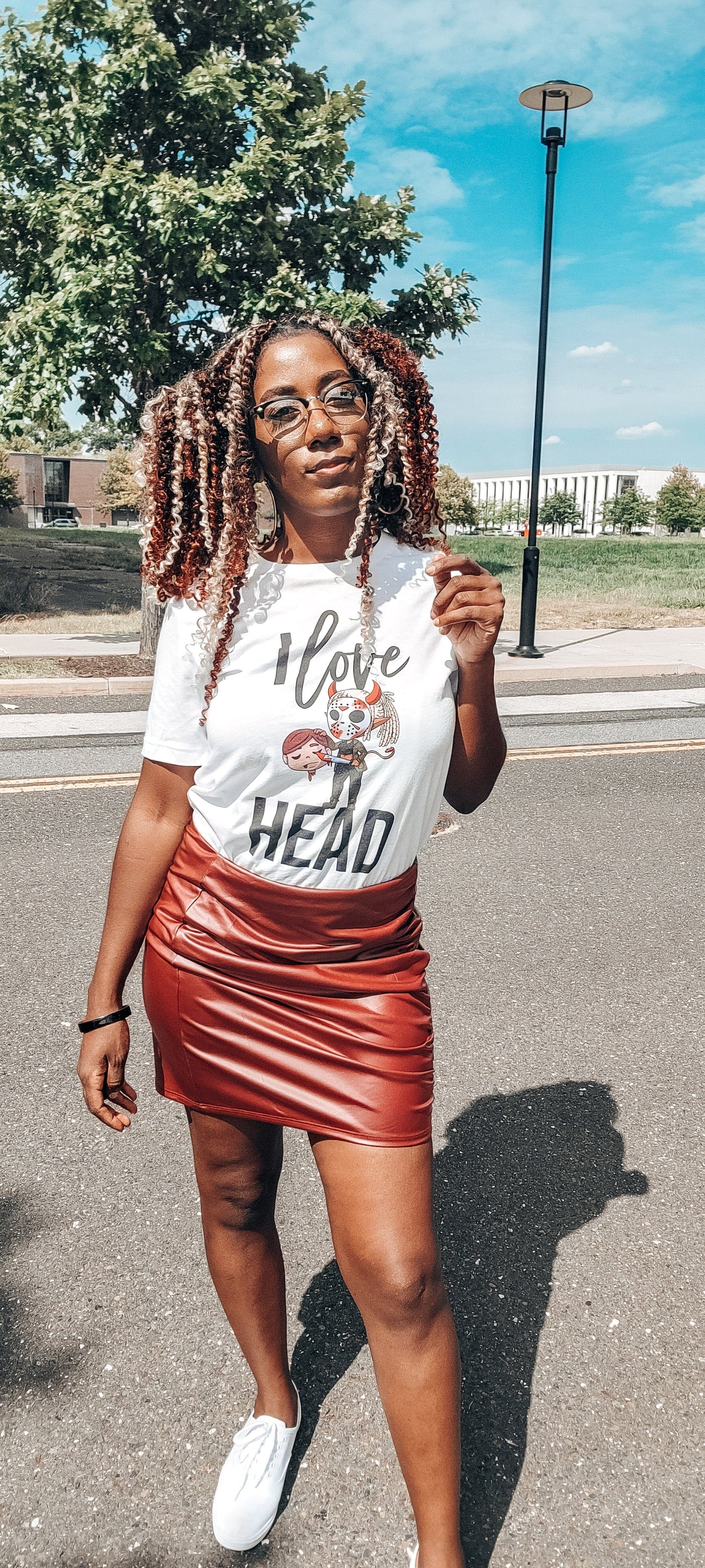 I Love Head Halloween T-Shirt (Unisex) - Black Text