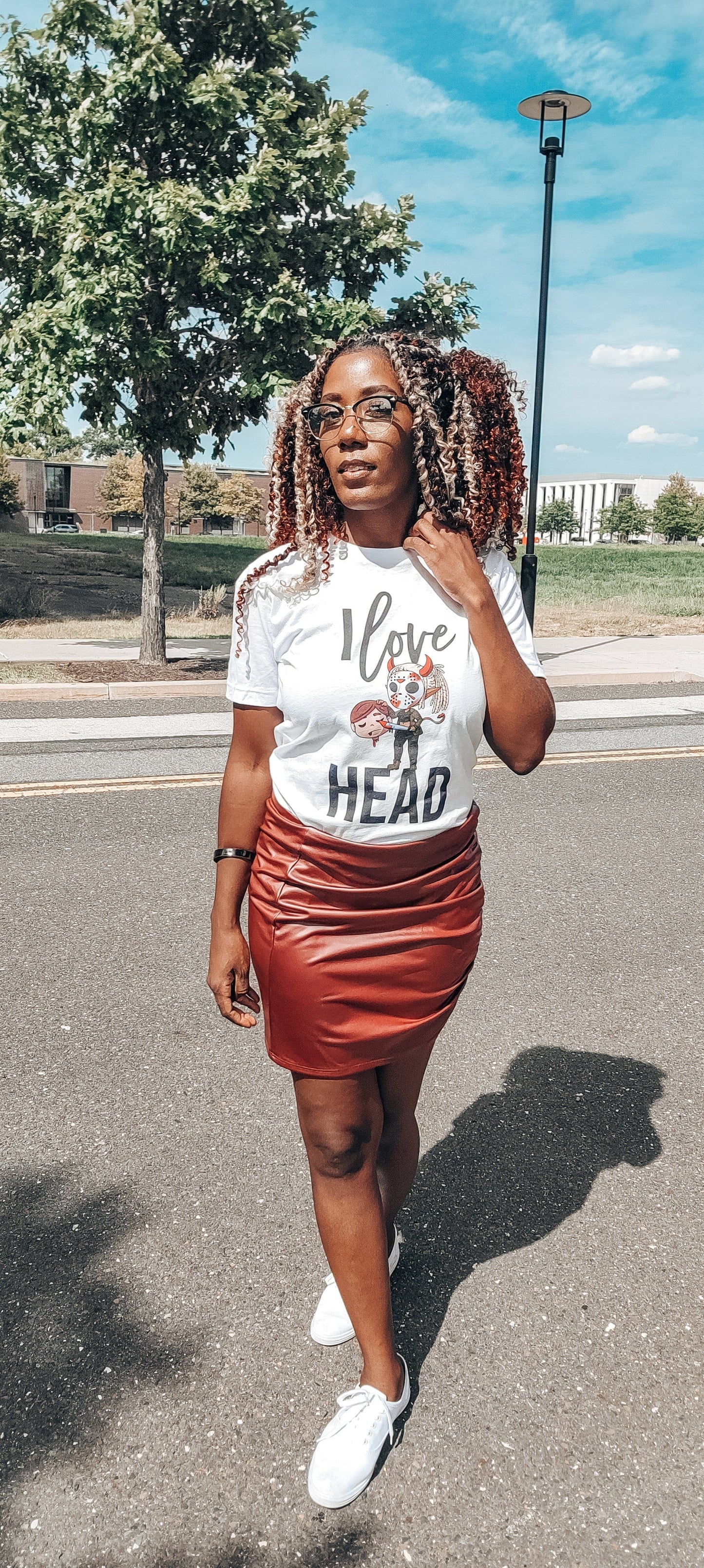 I Love Head Halloween T-Shirt (Unisex) - Black Text