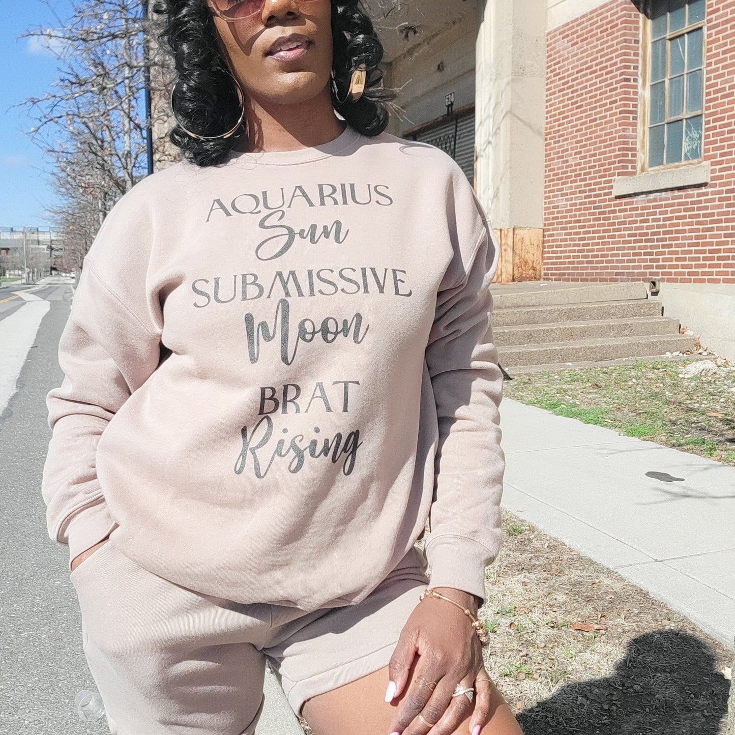 Sun, Moon, Rising Shorts & Sweatshirt Set (Unisex)