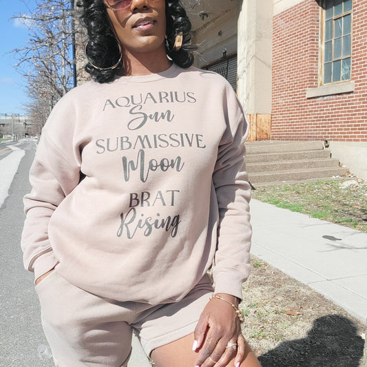 Sun, Moon, Rising Shorts & Sweatshirt Set (Unisex)