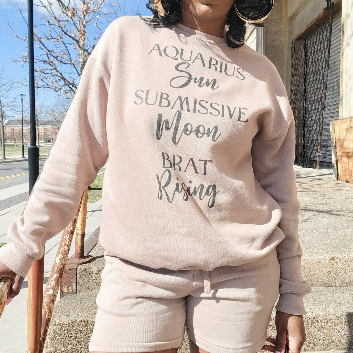 Sun, Moon, Rising Shorts & Sweatshirt Set (Unisex)