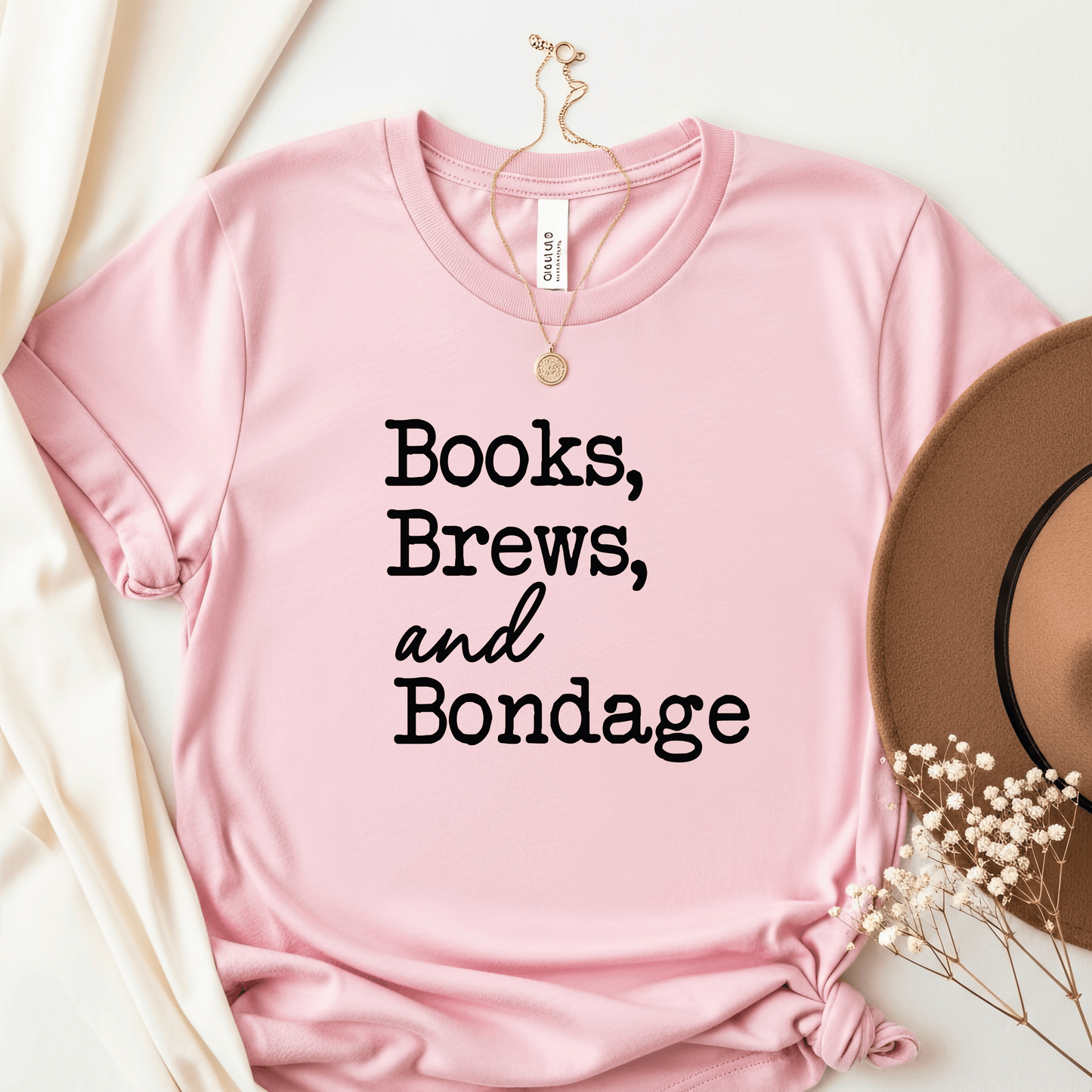 Books, Brews, and Bondage T-Shirt (Unisex)