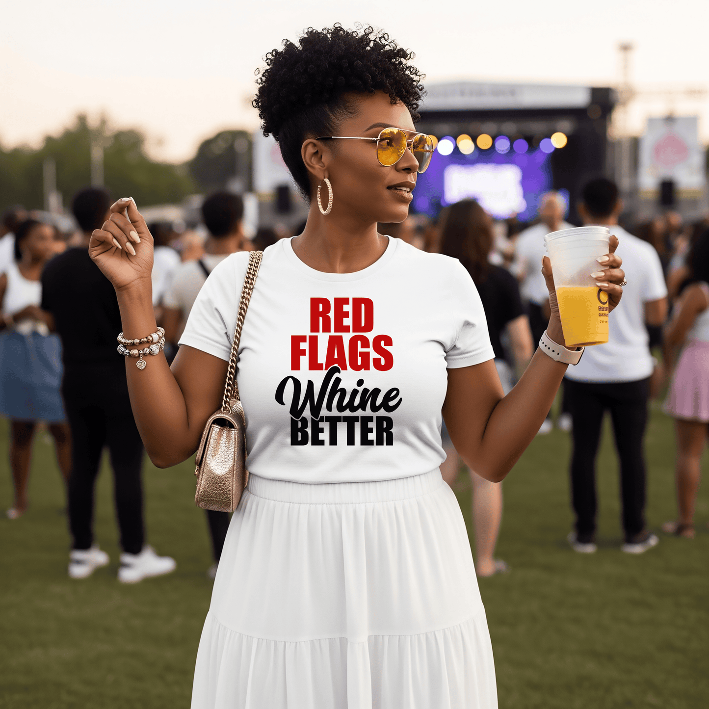 Red Flags Whine Better T-Shirt (Unisex)