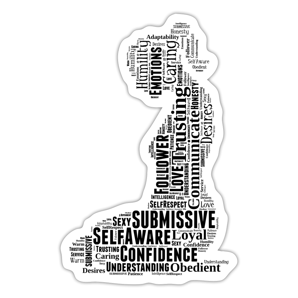 Kneeling Sticker - white matte