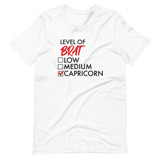 Level of Brat - Capricorn (Unisex T-Shirt)