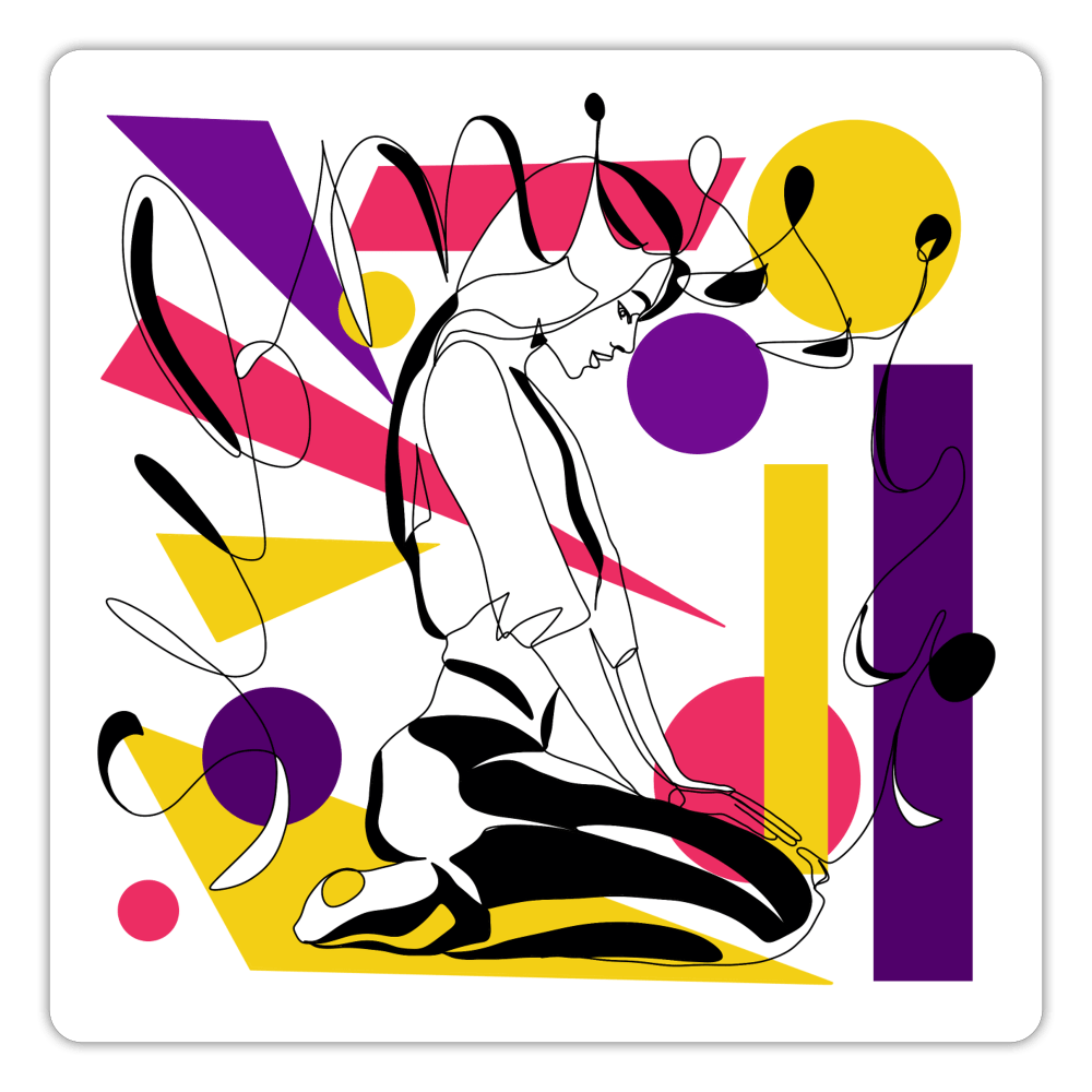 Submissive Sticker - white matte