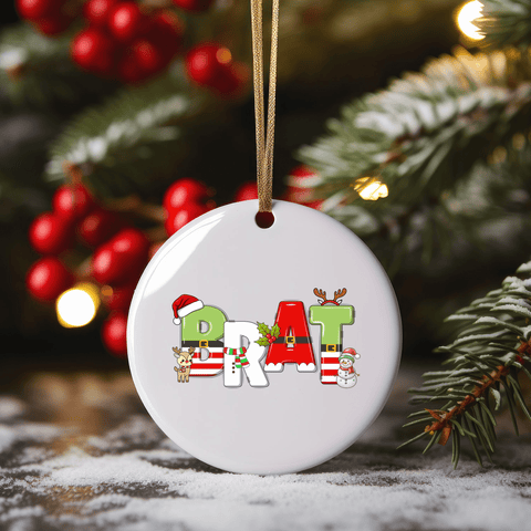Brat Christmas Ornament