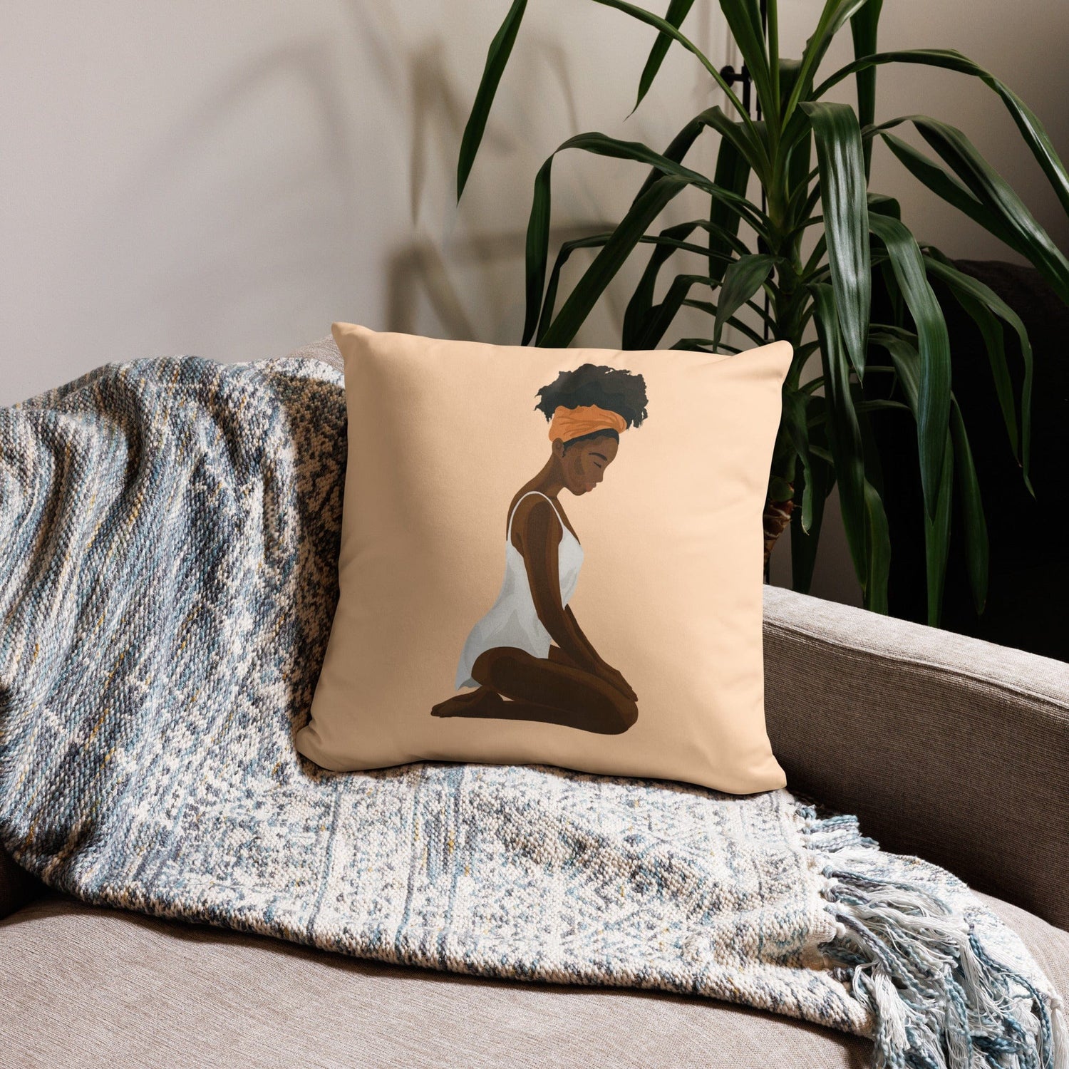 Kneeling Submissive - Sandy Beach Color (Pillow)