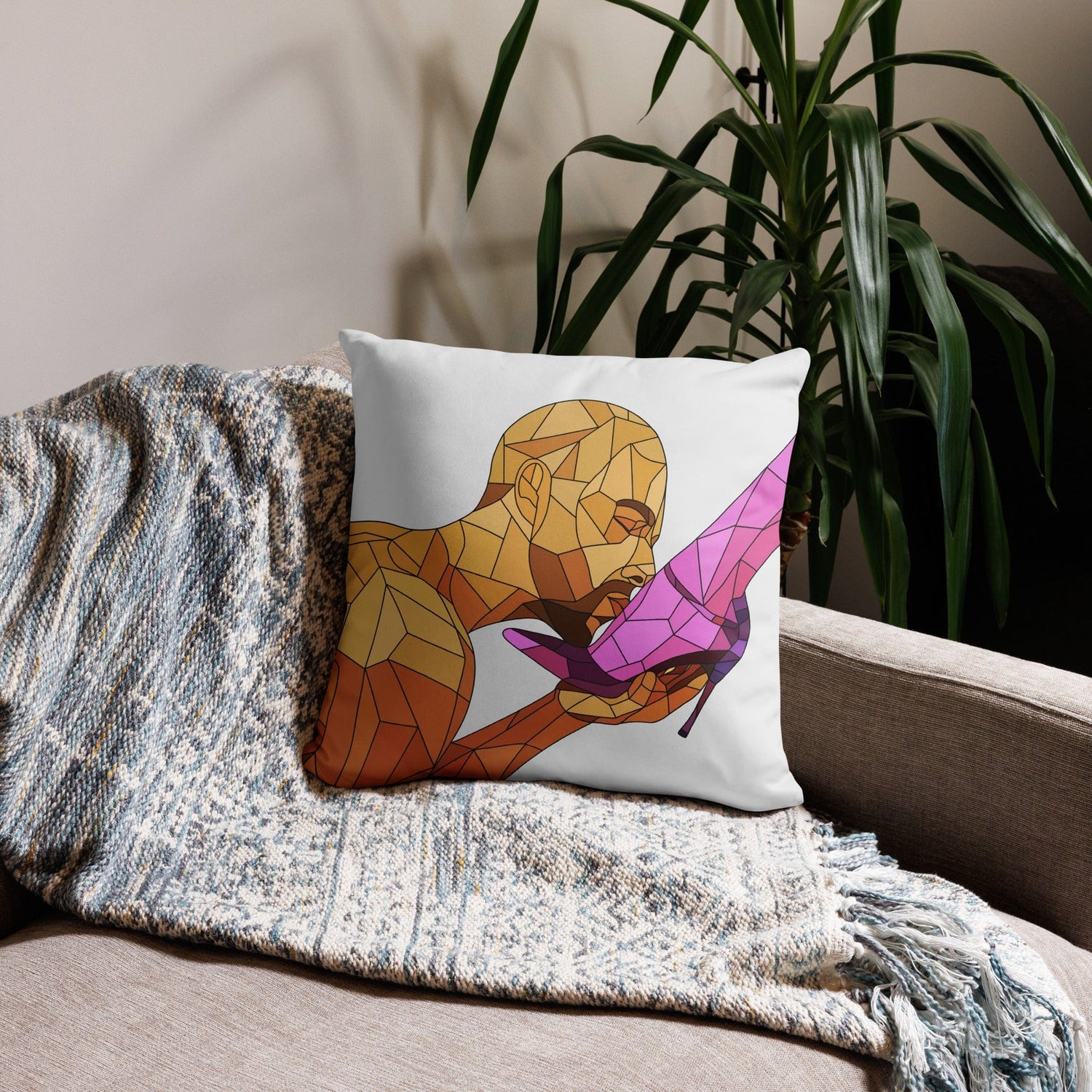 Foot Worship - Light Grey Pillow
