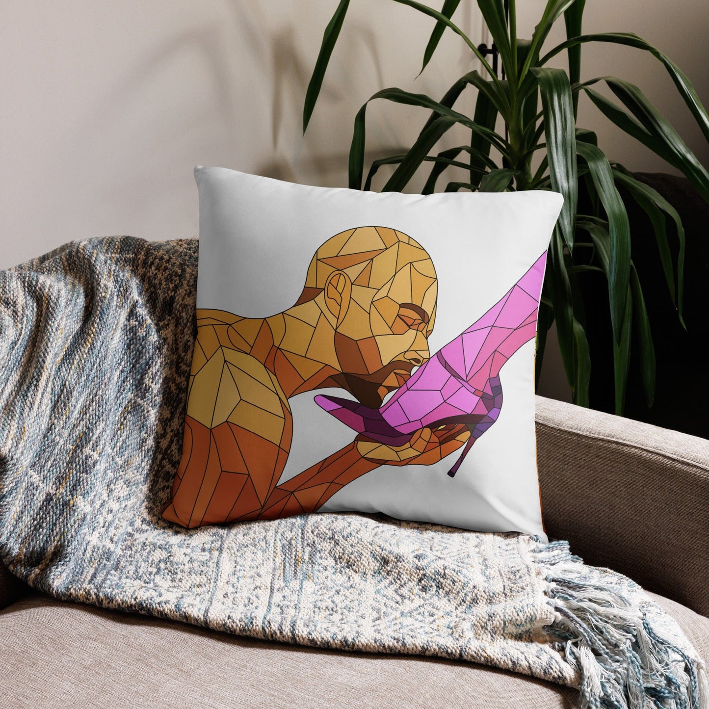Foot Worship - Light Grey Pillow