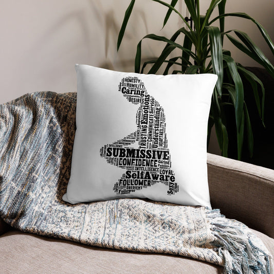 Kneeling Submissive - Male (Square Pillow)