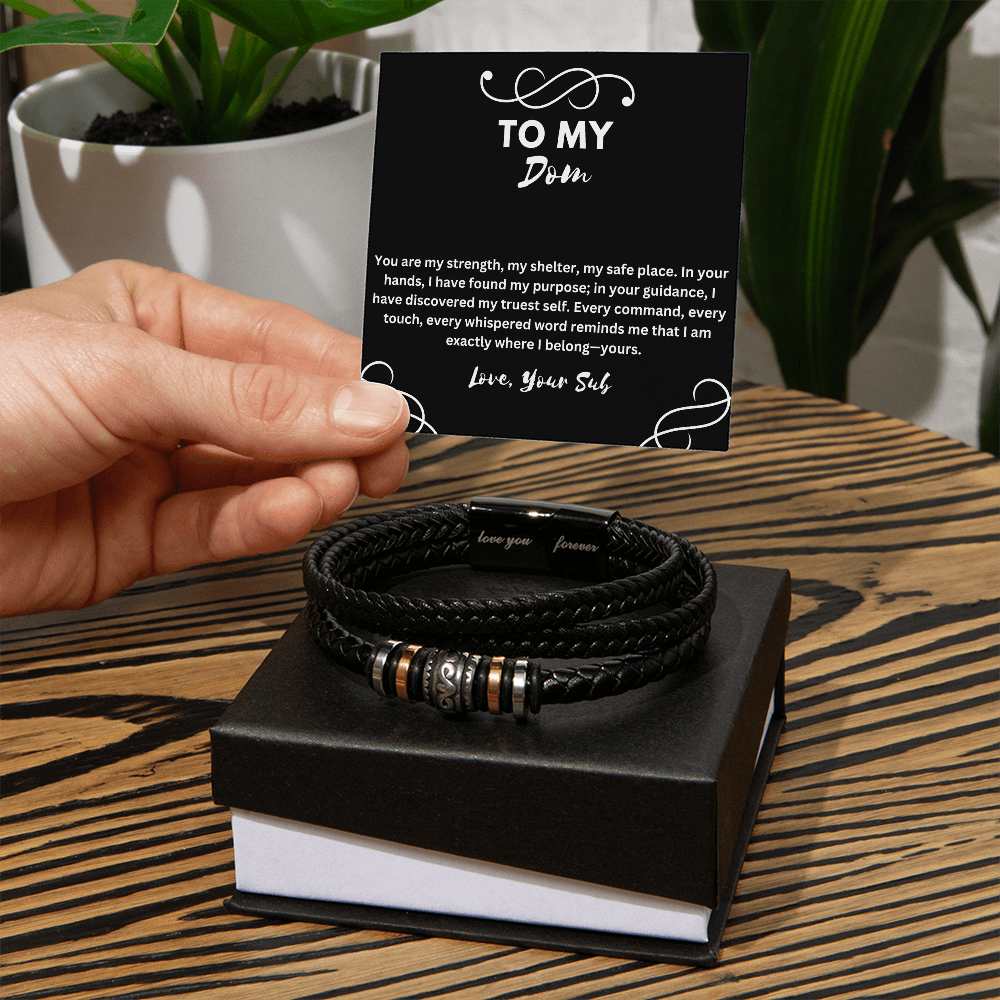 "To My Dom" Bracelet & Message Card