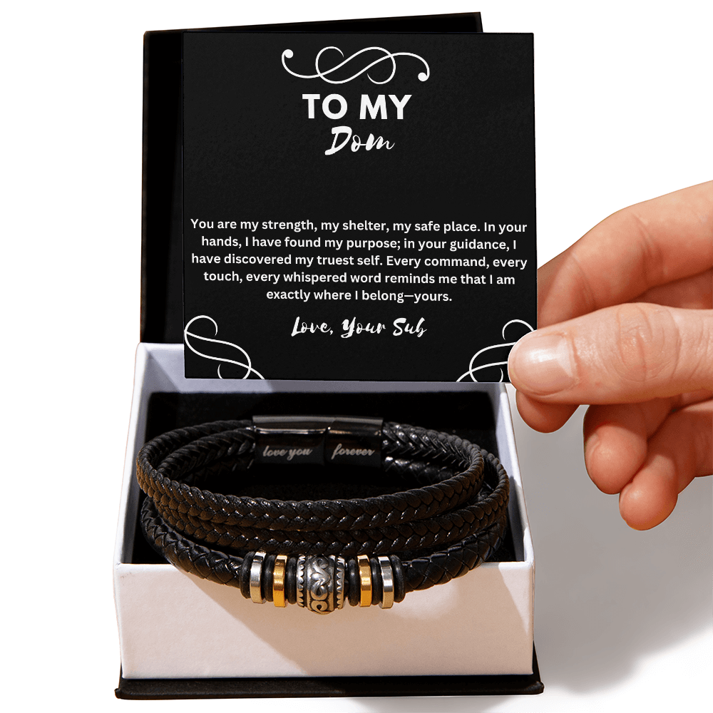 "To My Dom" Bracelet & Message Card