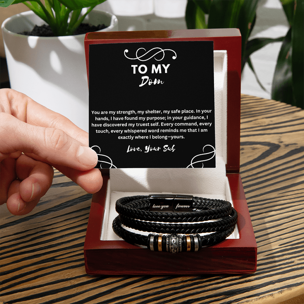"To My Dom" Bracelet & Message Card