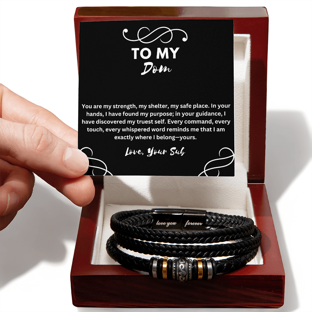 "To My Dom" Bracelet & Message Card