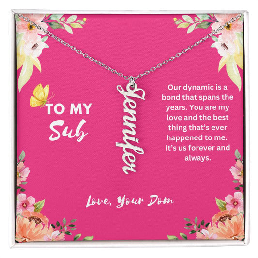 "To My Sub" - Multi Vertical Name Necklace