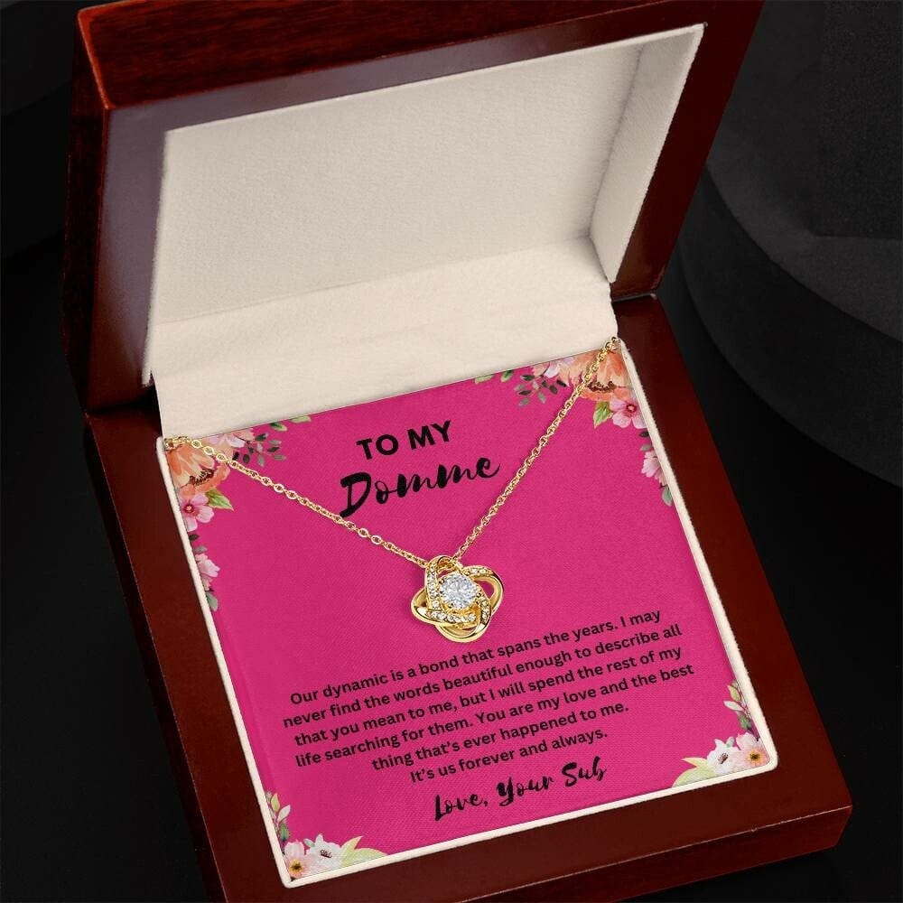 "To My Domme" Love Knot Necklace