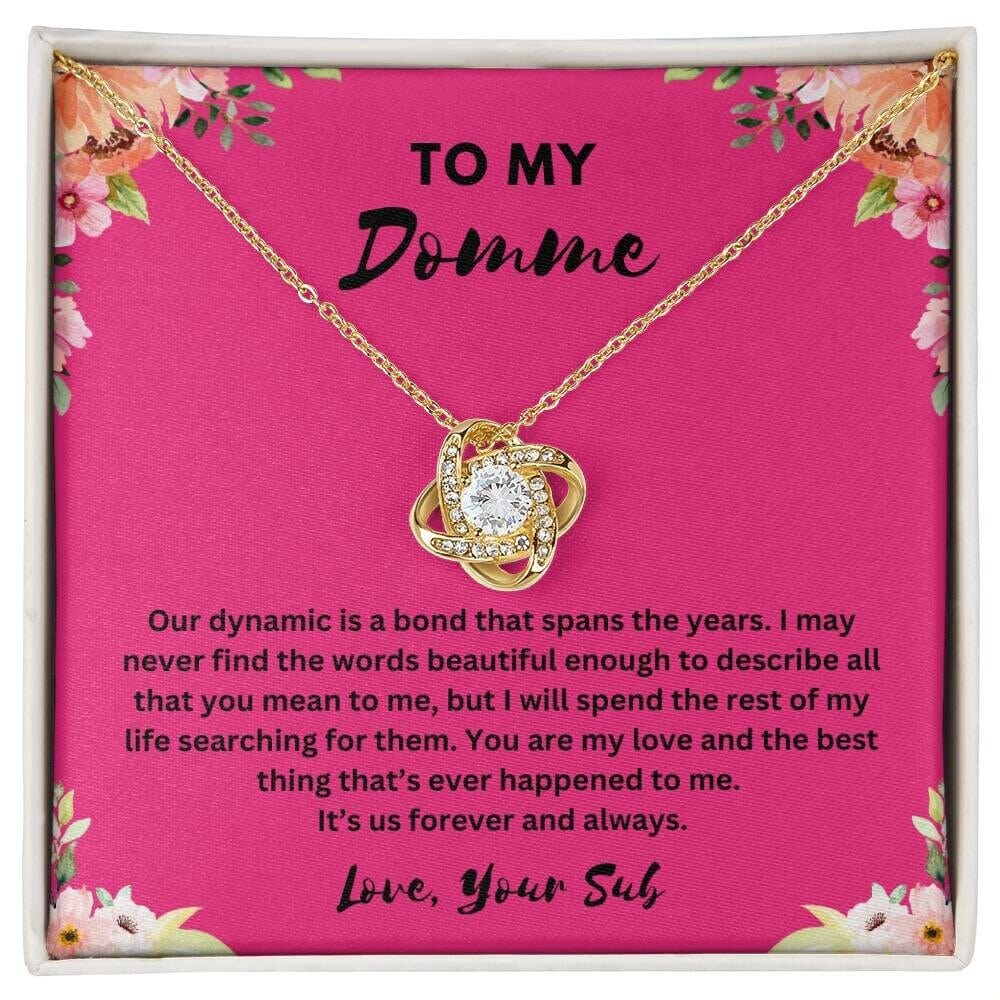"To My Domme" Love Knot Necklace