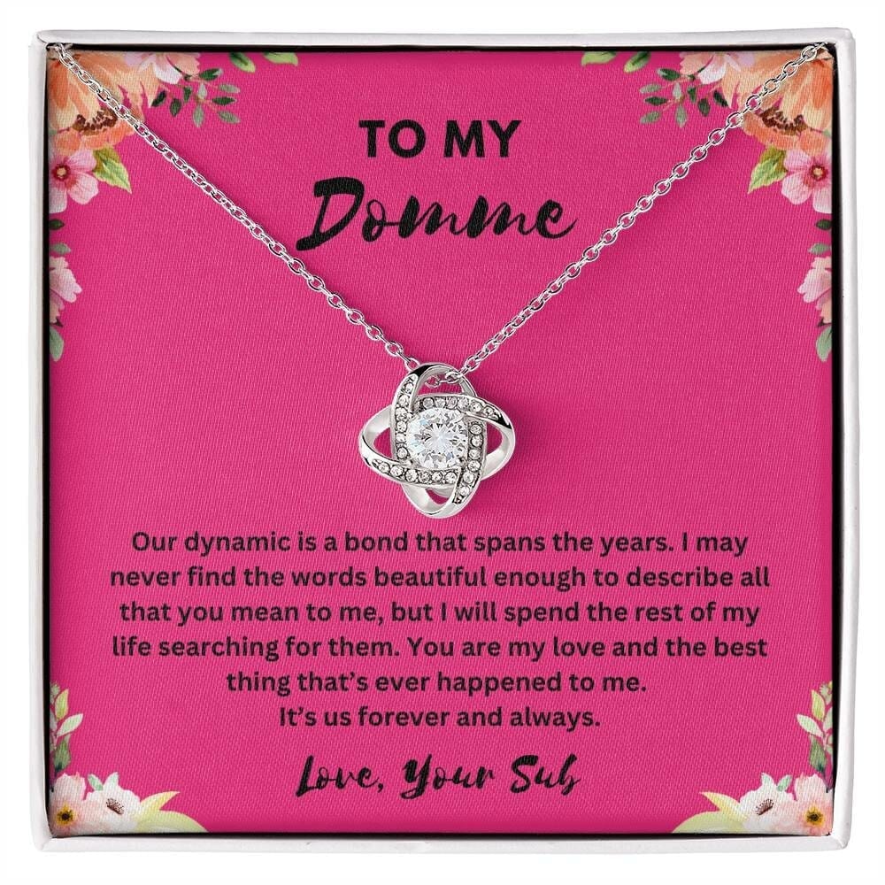 "To My Domme" Love Knot Necklace