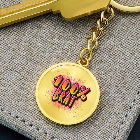 100% Brat Keychain