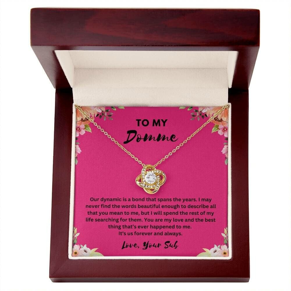 "To My Domme" Love Knot Necklace