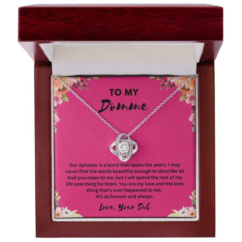 "To My Domme" Love Knot Necklace