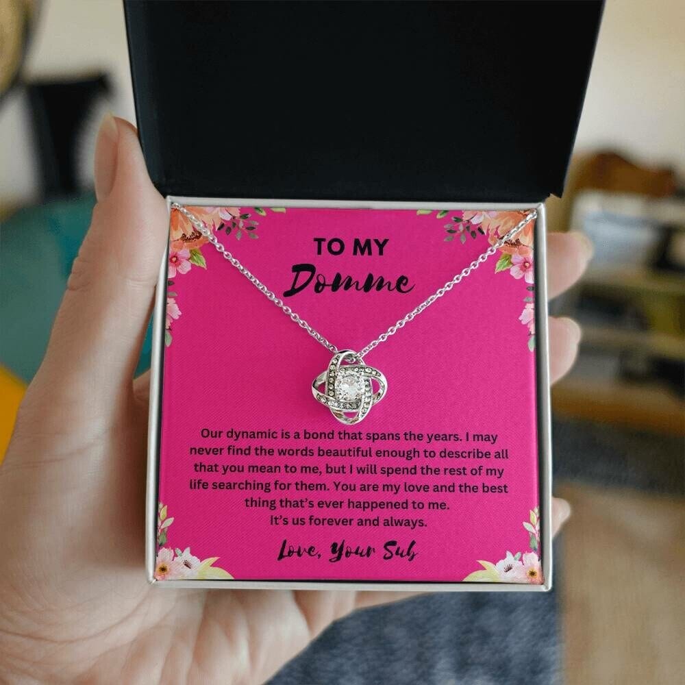"To My Domme" Love Knot Necklace