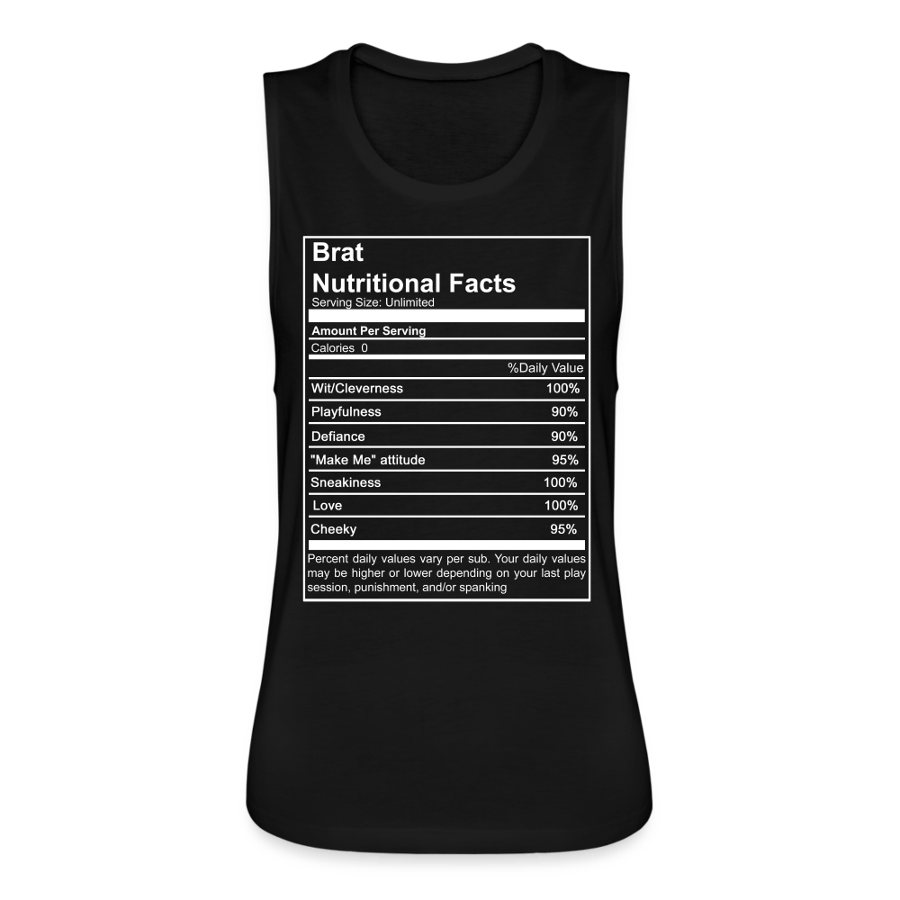 Brat Nutritional Facts (Women's Muscle Tank Top) - black