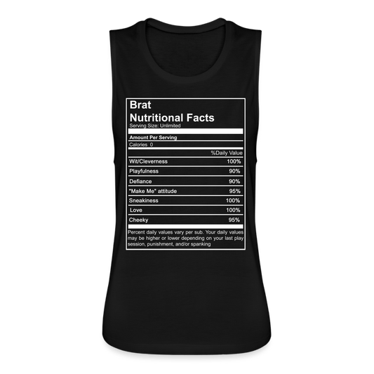 Brat Nutritional Facts (Women's Muscle Tank Top) - black