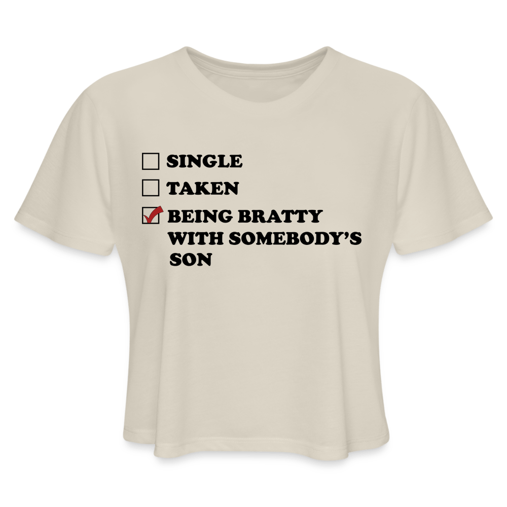 Being Bratty With Somebody's Son (Loose Crop Top) - dust