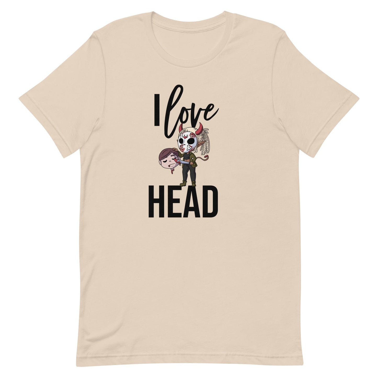 I Love Head Halloween T-Shirt (Unisex) - Black Text