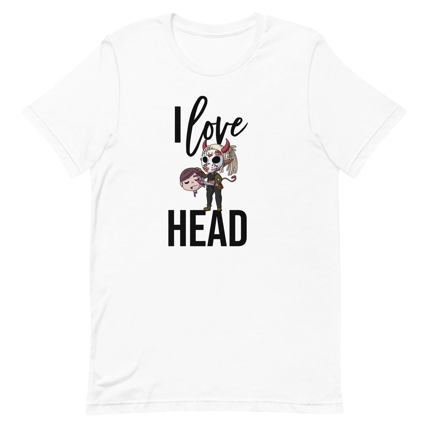 I Love Head Halloween T-Shirt (Unisex) - Black Text