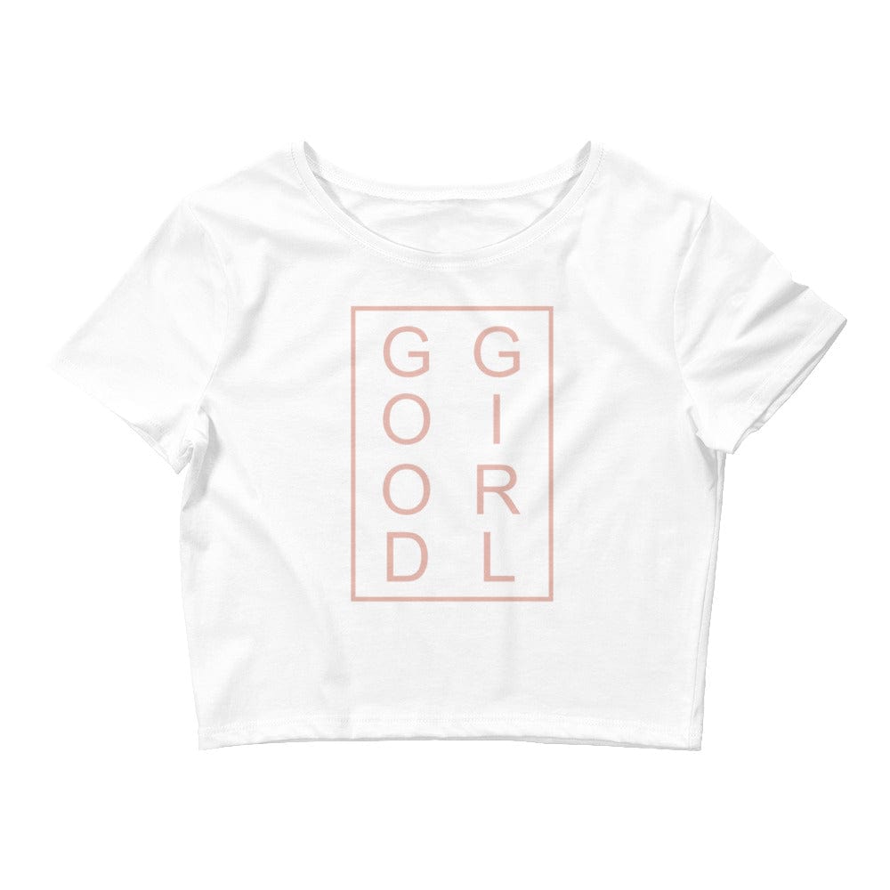 Good Girl Crop Top (Pink Lettering)