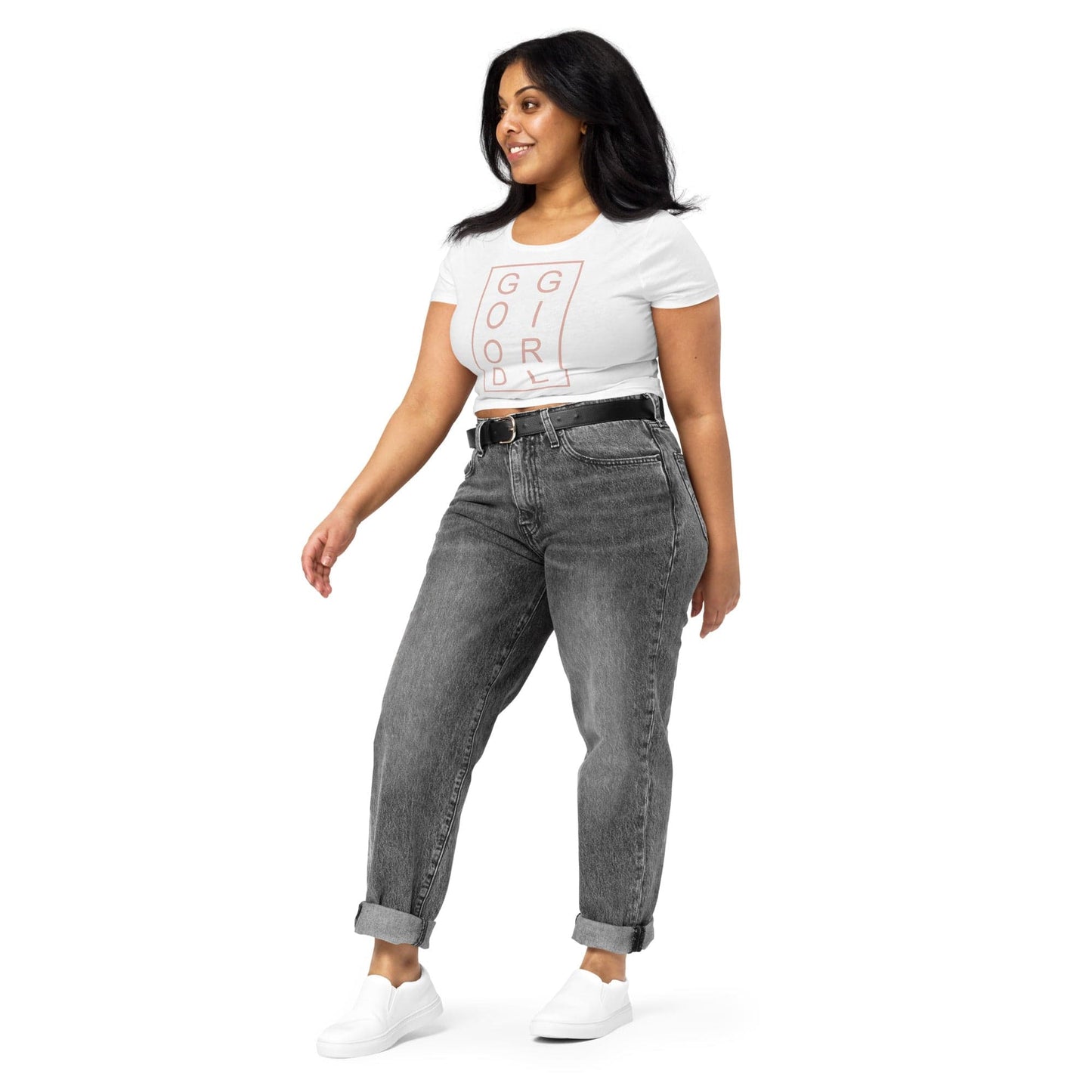 Good Girl Crop Top (Pink Lettering)