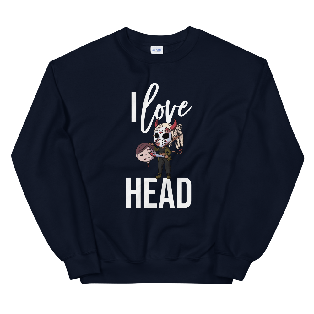 I Love Head Halloween Sweatshirt (Unisex)