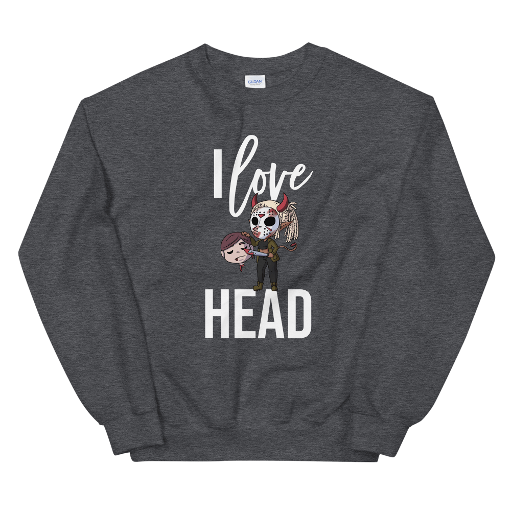 I Love Head Halloween Sweatshirt (Unisex)