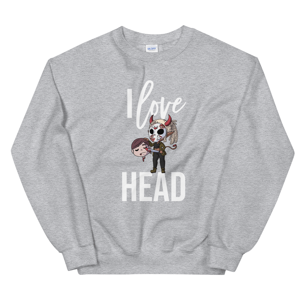 I Love Head Halloween Sweatshirt (Unisex)