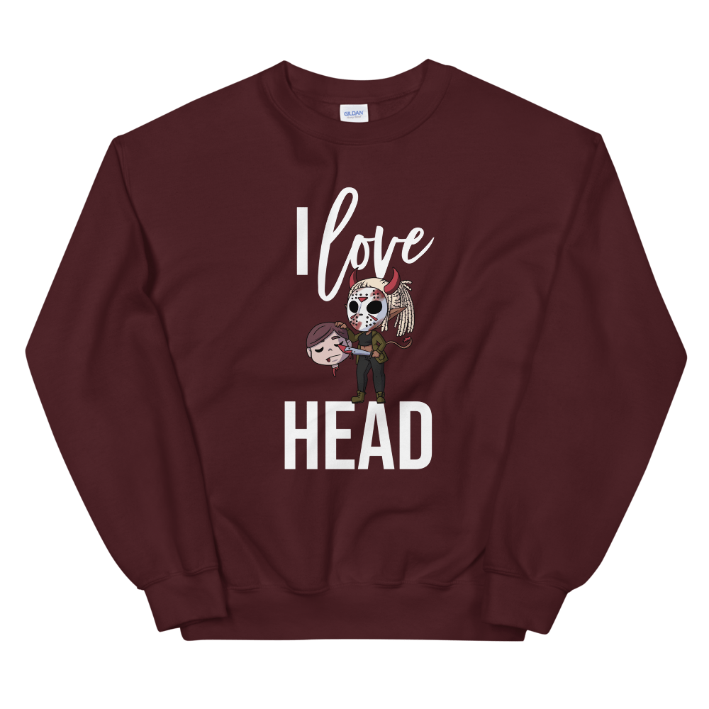 I Love Head Halloween Sweatshirt (Unisex)