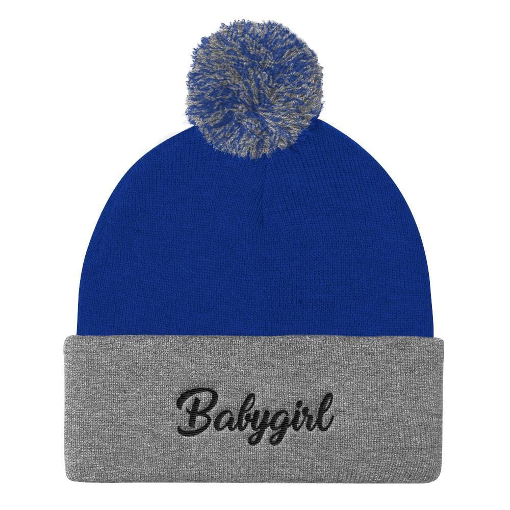 Babygirl (Embroidered Pom Pom Knit Cap)